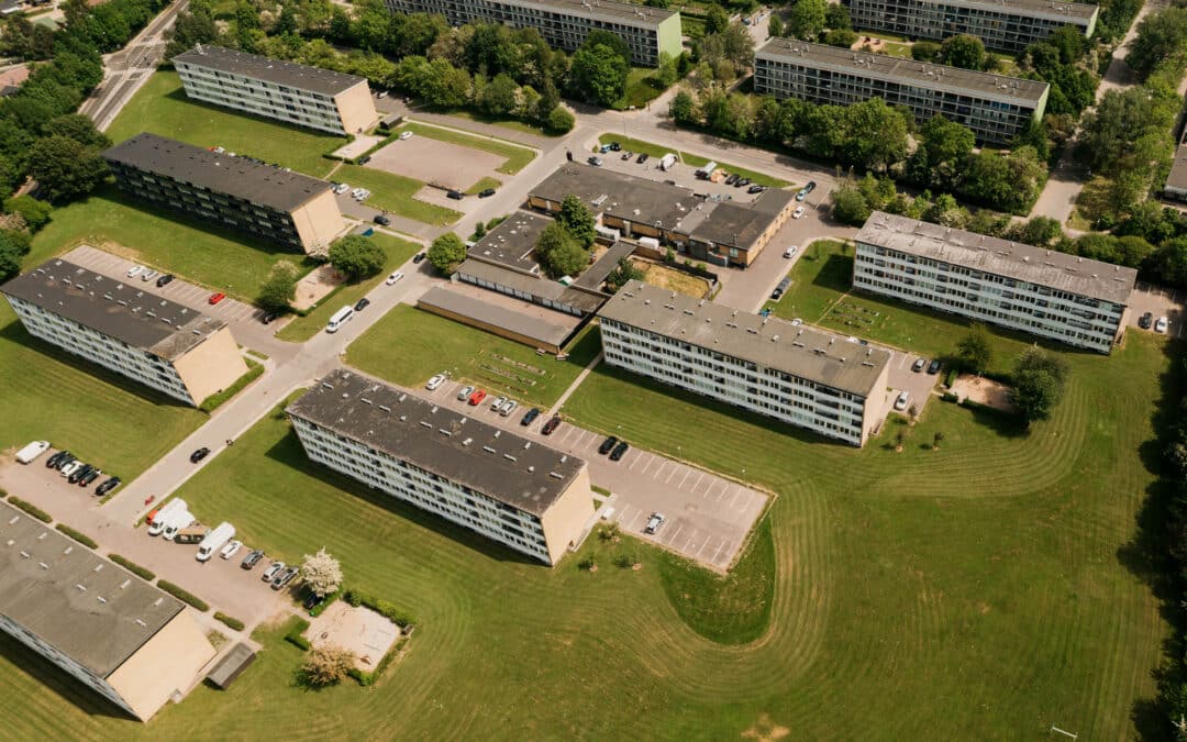 Fordele for ny i Aarhus - luftfoto af Hejredalsparken