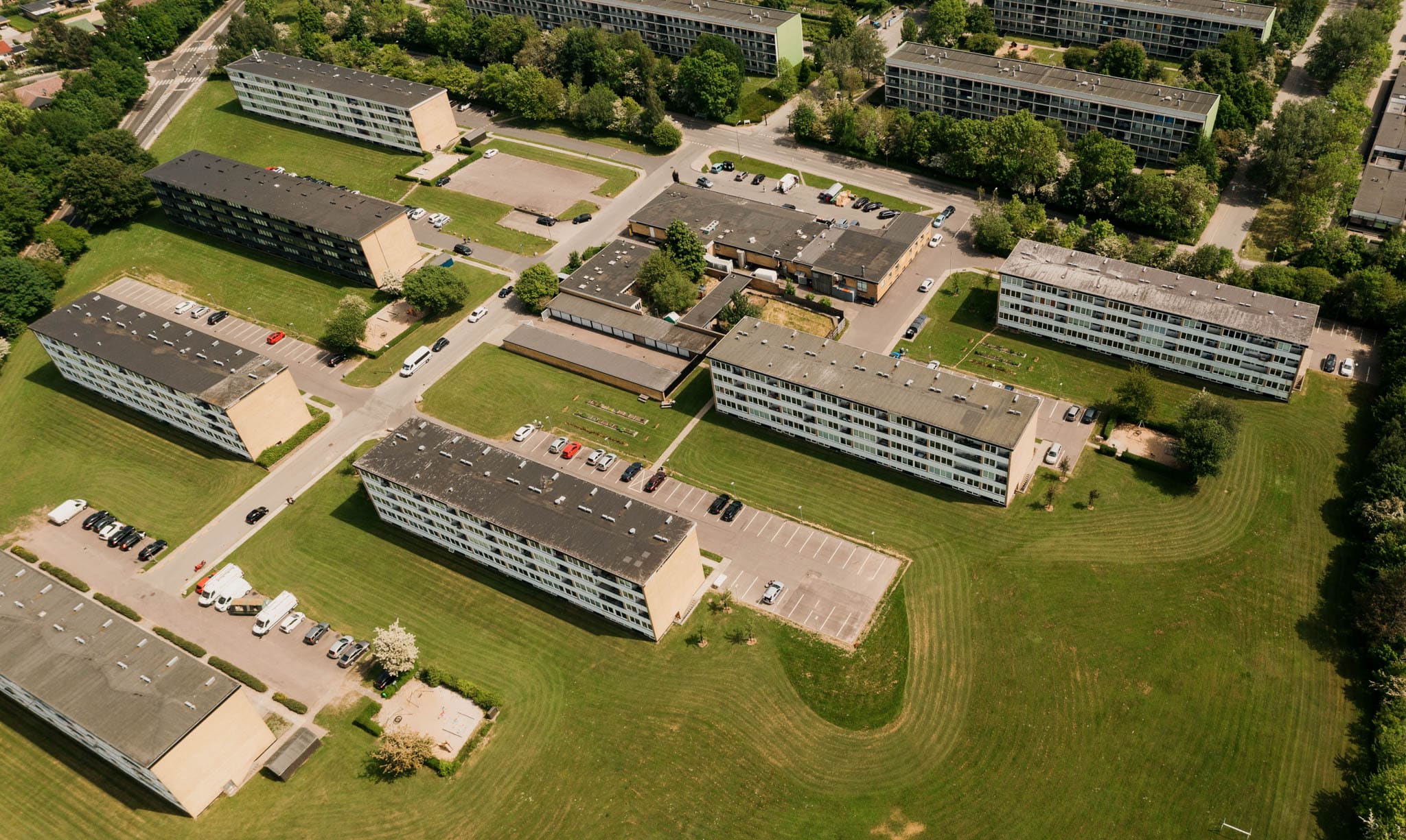 Fordele for ny i Aarhus - luftfoto af Hejredalsparken